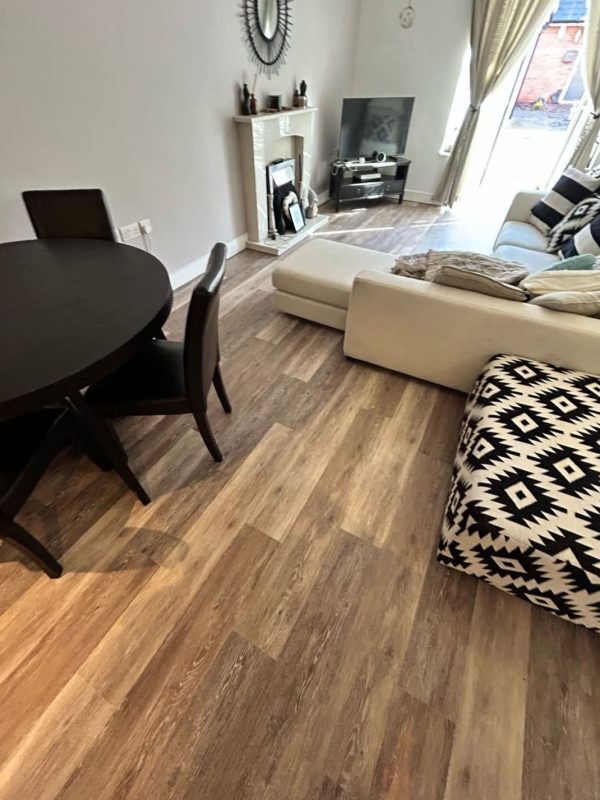 Project Floors L.V.T in Aged Oak. A beautiful straight plank design that brings warmth and character to any room. Its durable, easy to maintain and looks just like the real thing.